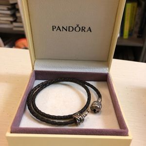 Leather Braided Pandora Original Bracelet